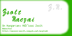 zsolt maczai business card